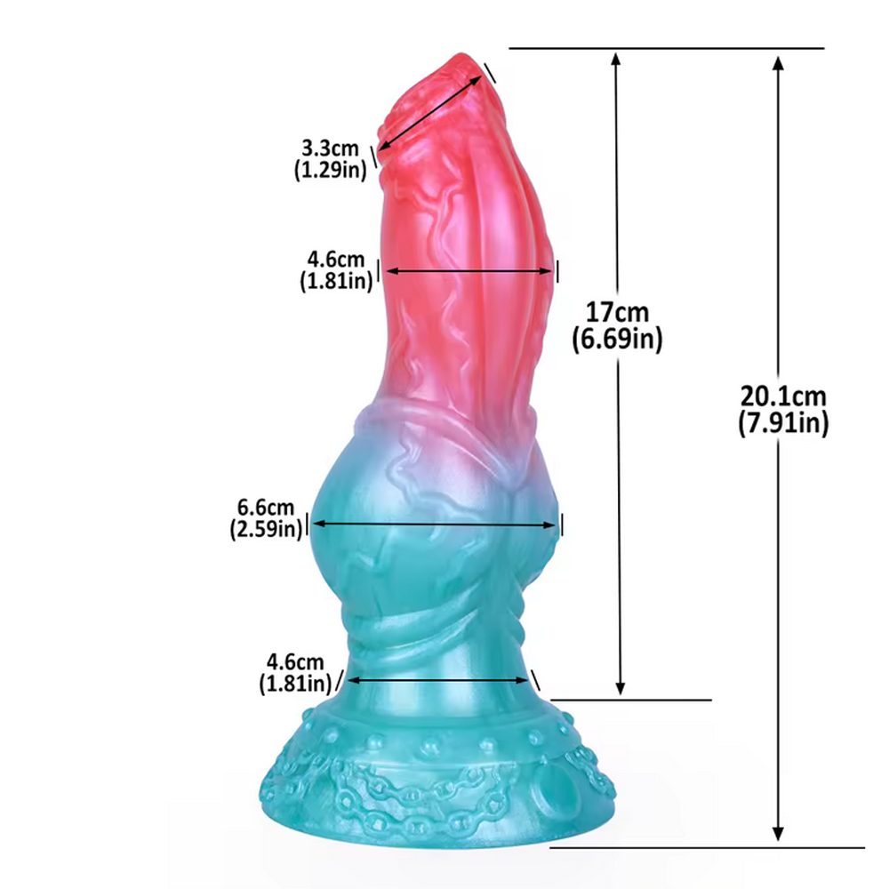 Curved Dog Knot Dildo - 7 Inches