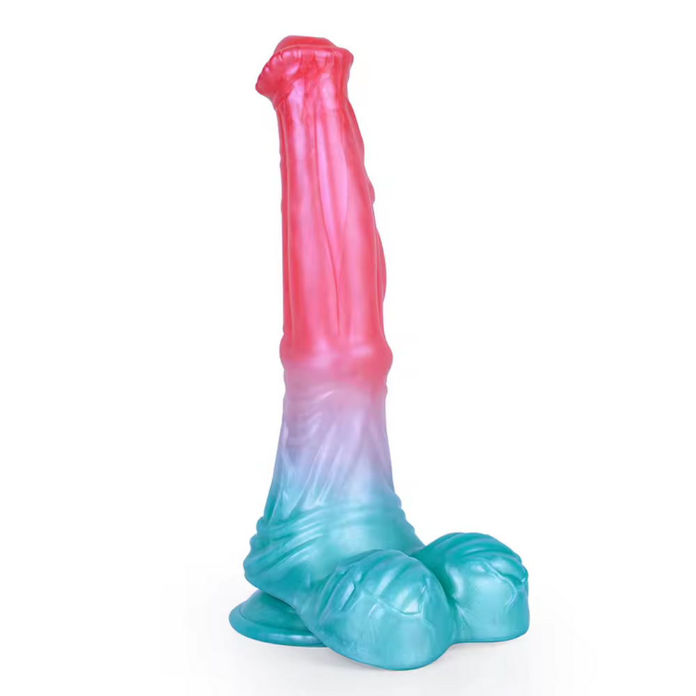 Frilled Horse Silicone Dildo - 9 Inches