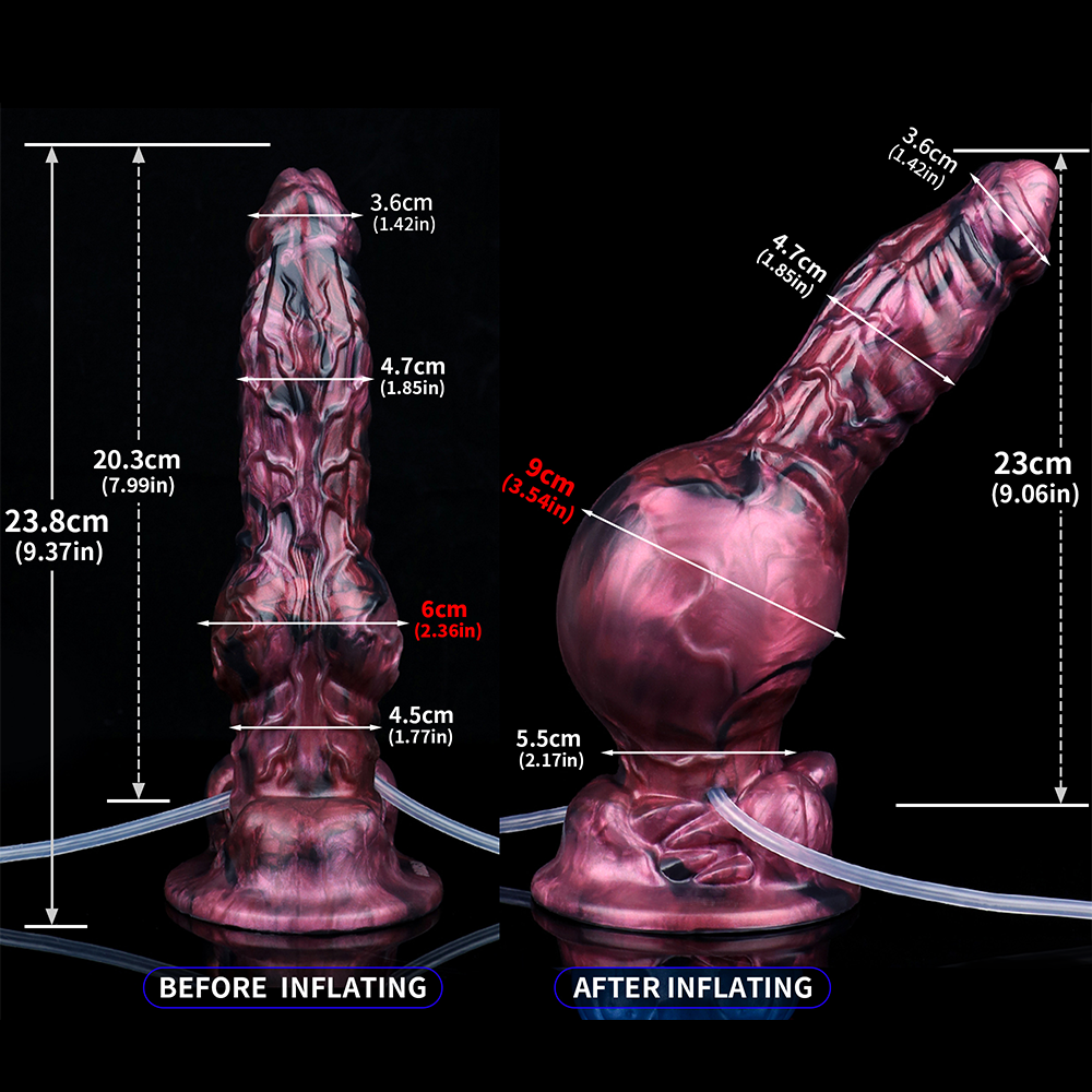 Inflatable Squirting Dildo - Eclipse Wolf