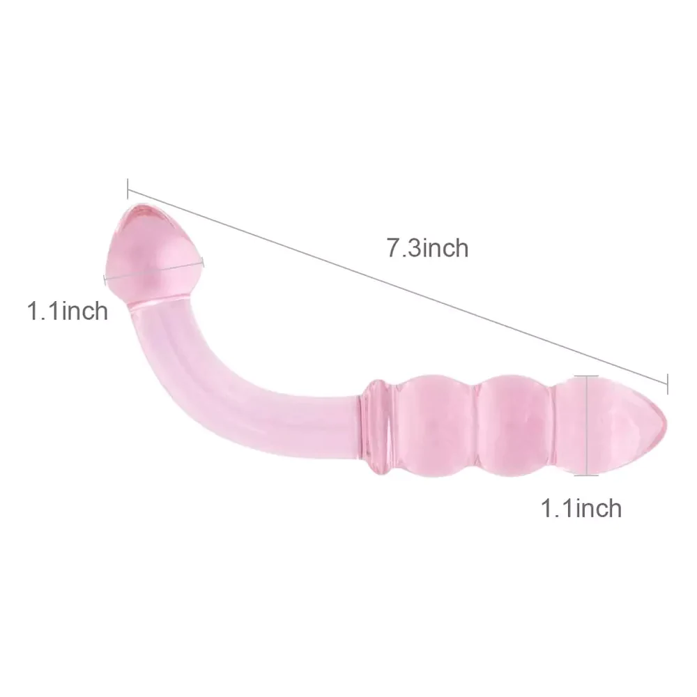 Big Bead Glass Dildo - 7 Inches