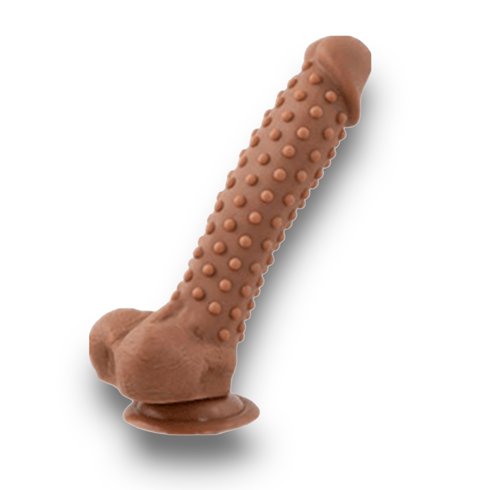Bumpy Tan Dildo - 9 Inches