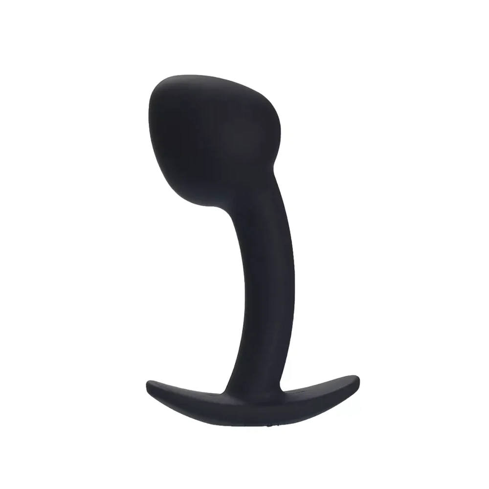 Tall Black Silicone Butt Plug