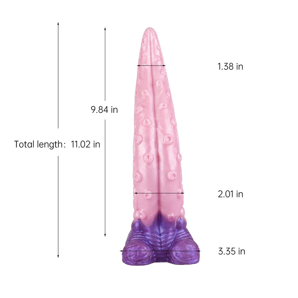 Waved Tentacle Dildo - 11 Inches