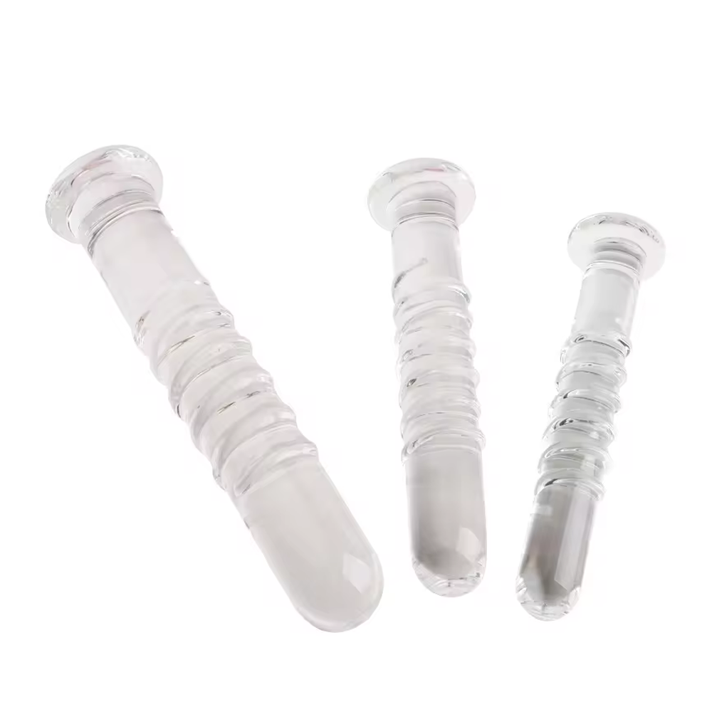 Clear Spiral Glass Dildo