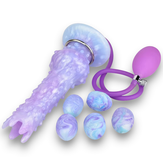 Coral Dog Knot Ovipositor Dildo - 8 Inches