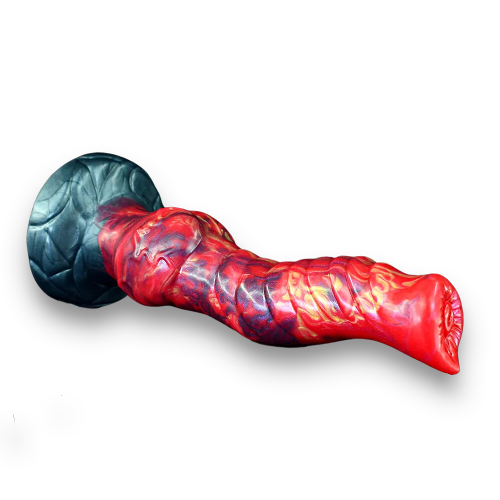 Fire Werewolf Dildo - 8 Inches