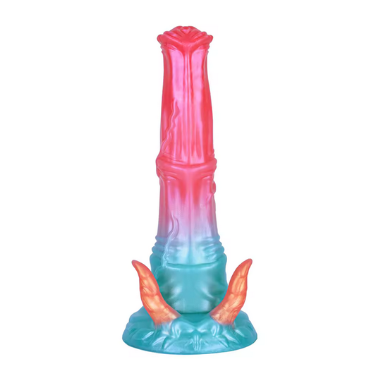 Horned Horse Silicone Dildo - 8 Inches