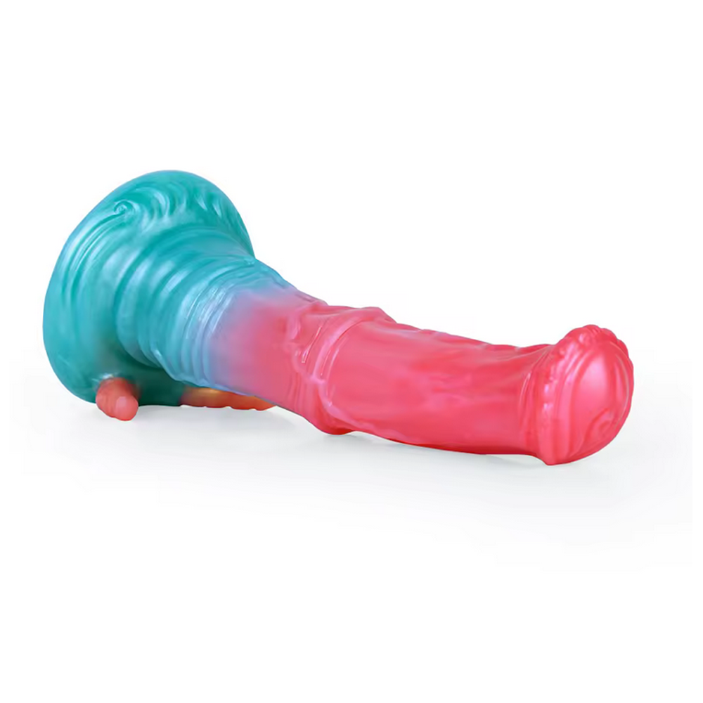 Horned Horse Silicone Dildo - 8 Inches