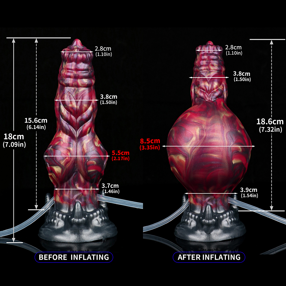 Inflatable Squirting Dildo - Molten Wolf