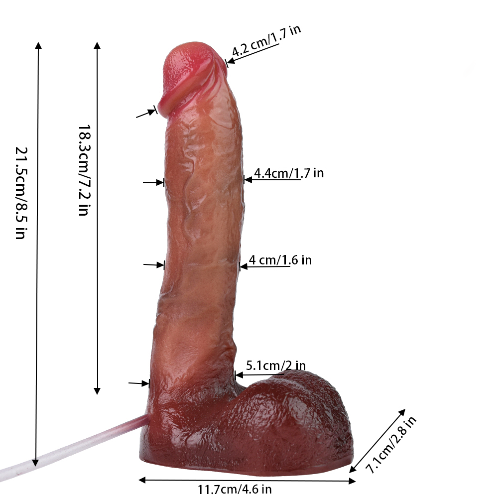 "Ryker" Realistic Squirting Dildo - 8 Inches