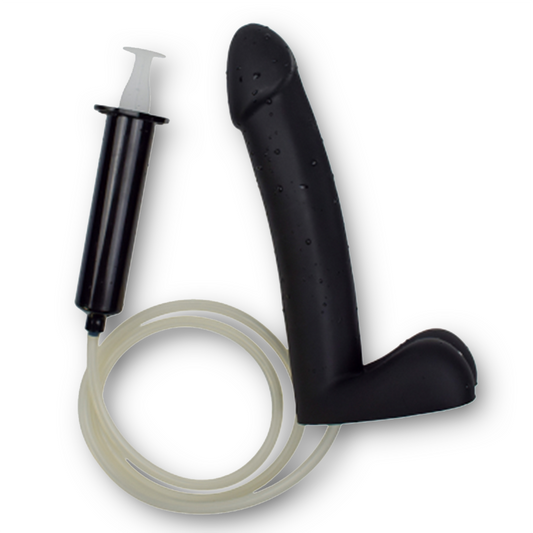 Basic Black Squirting Dildo - 8 Inches