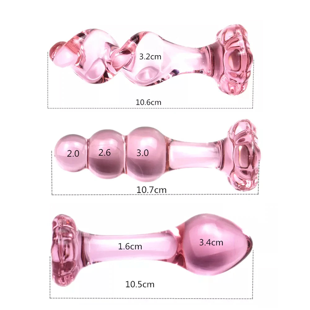 Pink Glass Butt Plug