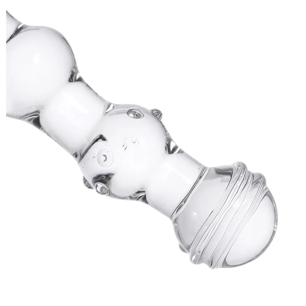 Ribbed Glass Dildo - 6 inches