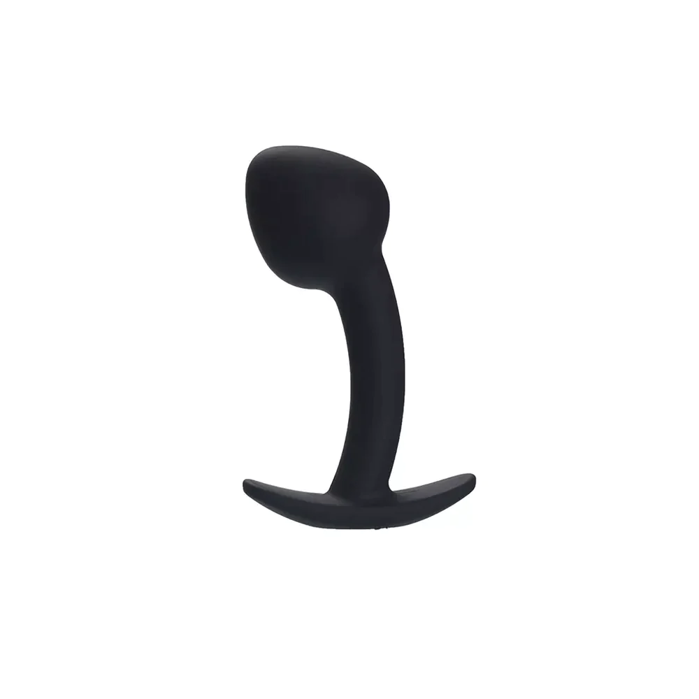 Tall Black Silicone Butt Plug