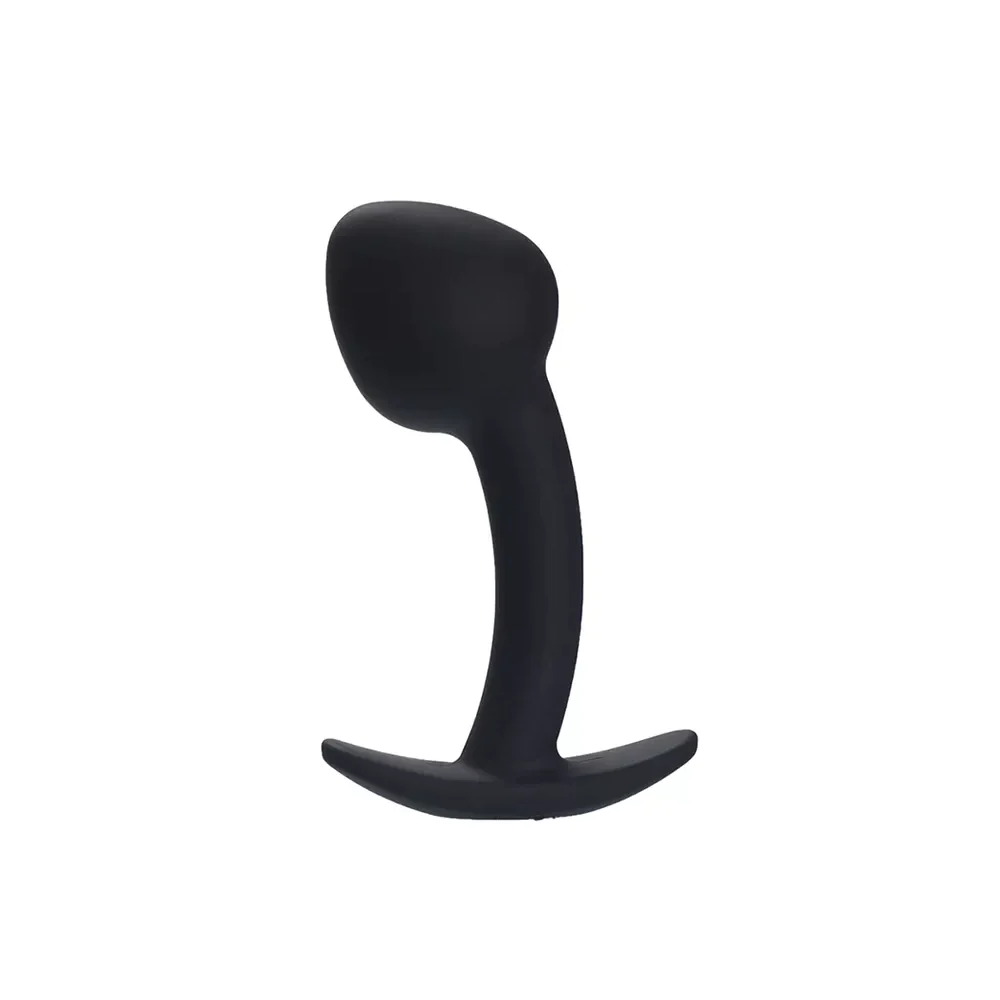 Tall Black Silicone Butt Plug